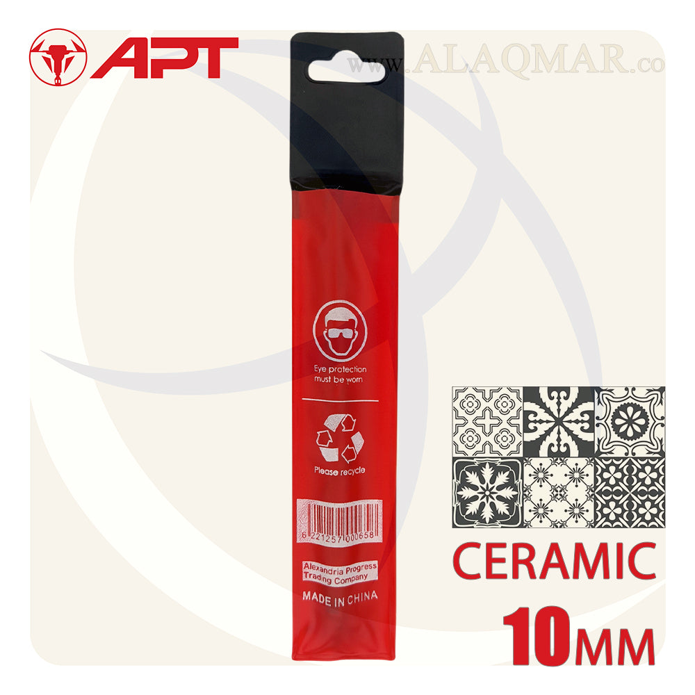بنط فدية سن مثلث متعدد زجاج و سيراميك و بورسلين 10ملي طول 110ملي 96000801011 APT