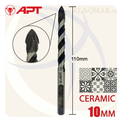 بنط فدية سن مثلث متعدد زجاج و سيراميك و بورسلين 10ملي طول 110ملي 96000801011 APT