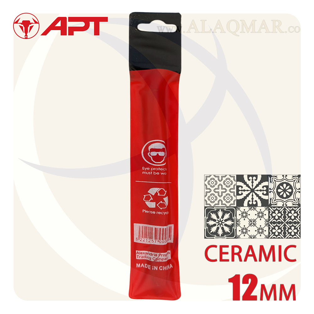بنط فدية سن مثلث متعدد زجاج و سيراميك و بورسلين 12ملي طول 120ملي 96000801212 APT