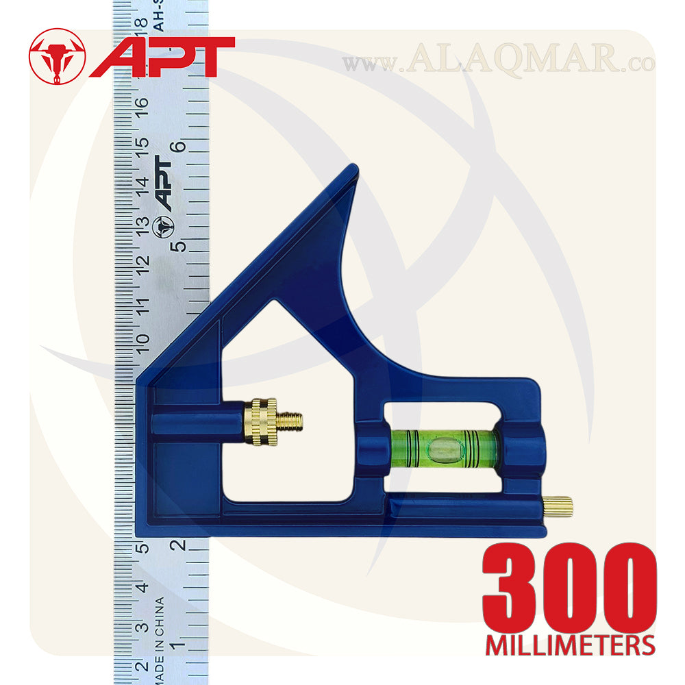 زاوية كومبينشن متحركة 45-90 و ميزان 12بوصة 300ملي AH-SL114-12 APT