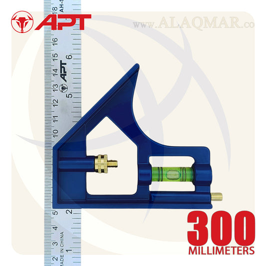 زاوية كومبينشن متحركة 45-90 و ميزان 12بوصة 300ملي AH-SL114-12 APT