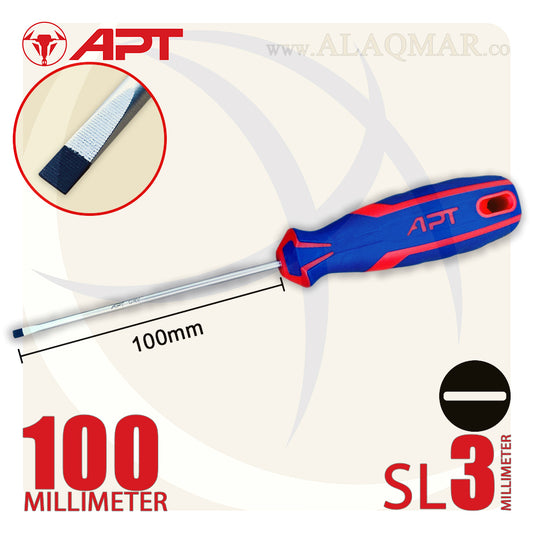 مفك عادة SL3 طول 100ملي سن عدل 2 لون AH141274 APT