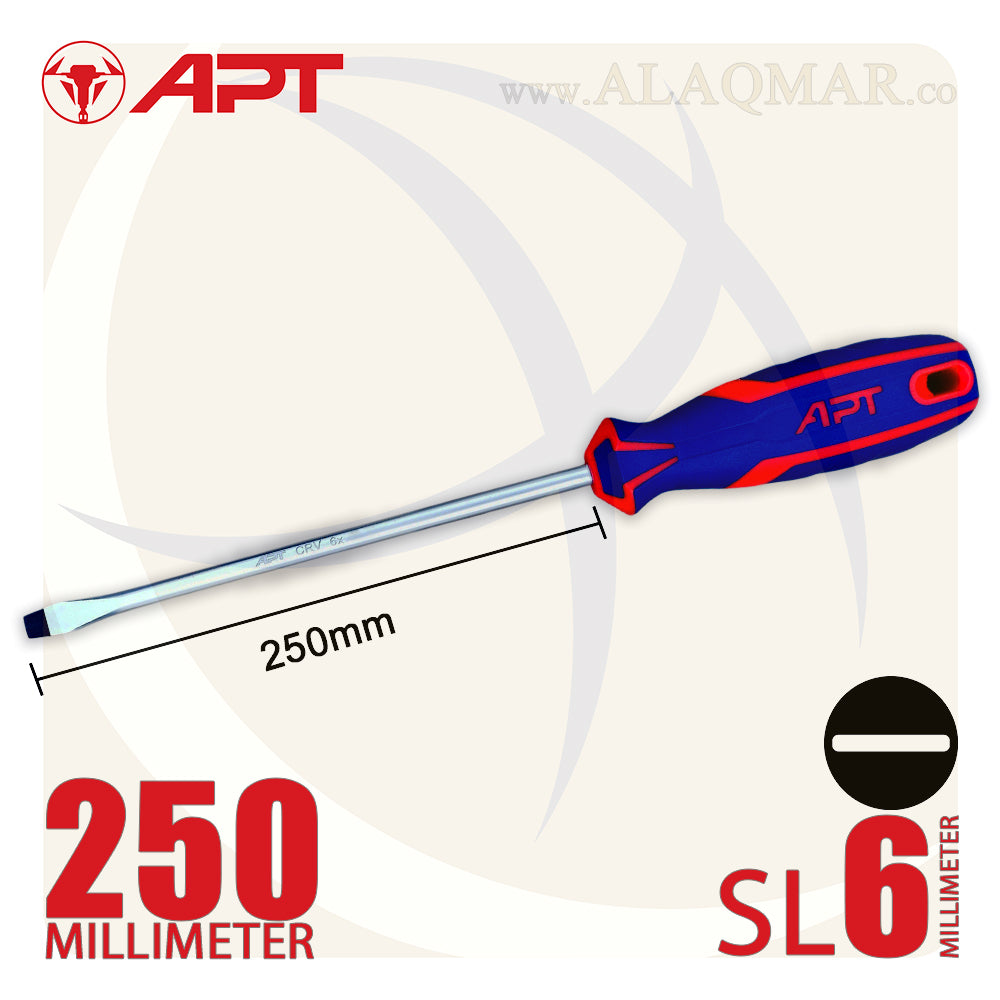 مفك عادة SL6 طول 250ملي 2 لون AH140274 APT
