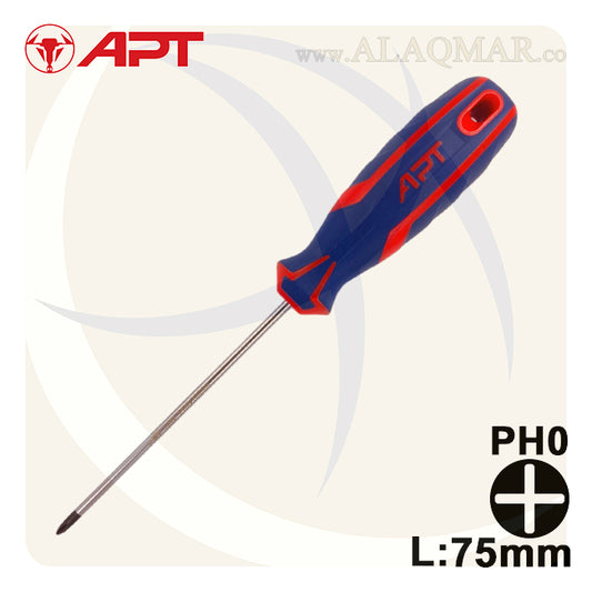مفك صليبة PH0 * 75ملي 2 لون AH142274 APT