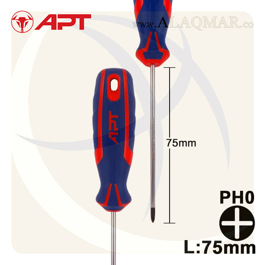 مفك صليبة PH0 * 75ملي 2 لون AH142274 APT