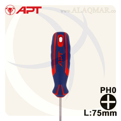 مفك صليبة PH0 * 75ملي 2 لون AH142274 APT
