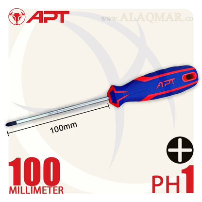 مفك صليبة PH1 طول 100ملي 2 لون AH142274 APT