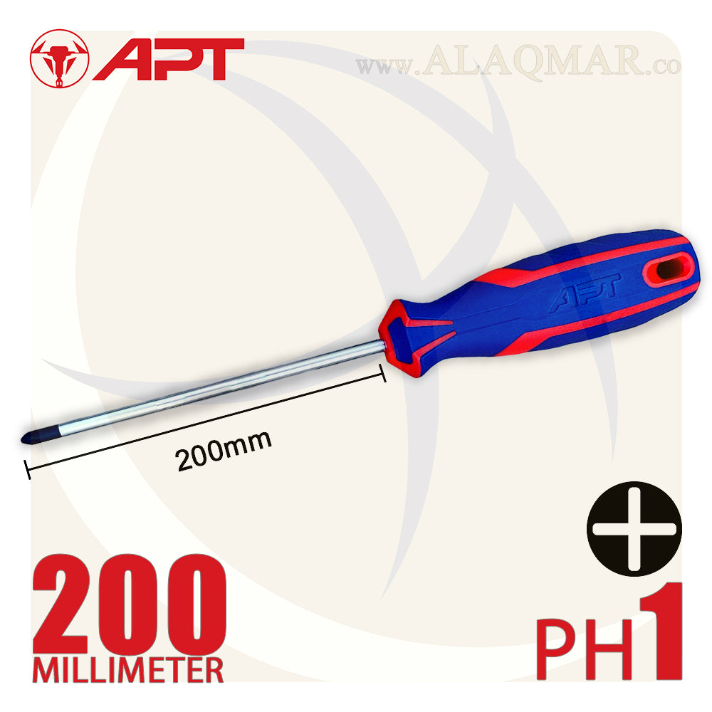مفك صليبة PH1 طول 200ملي 2 لون AH142274 APT