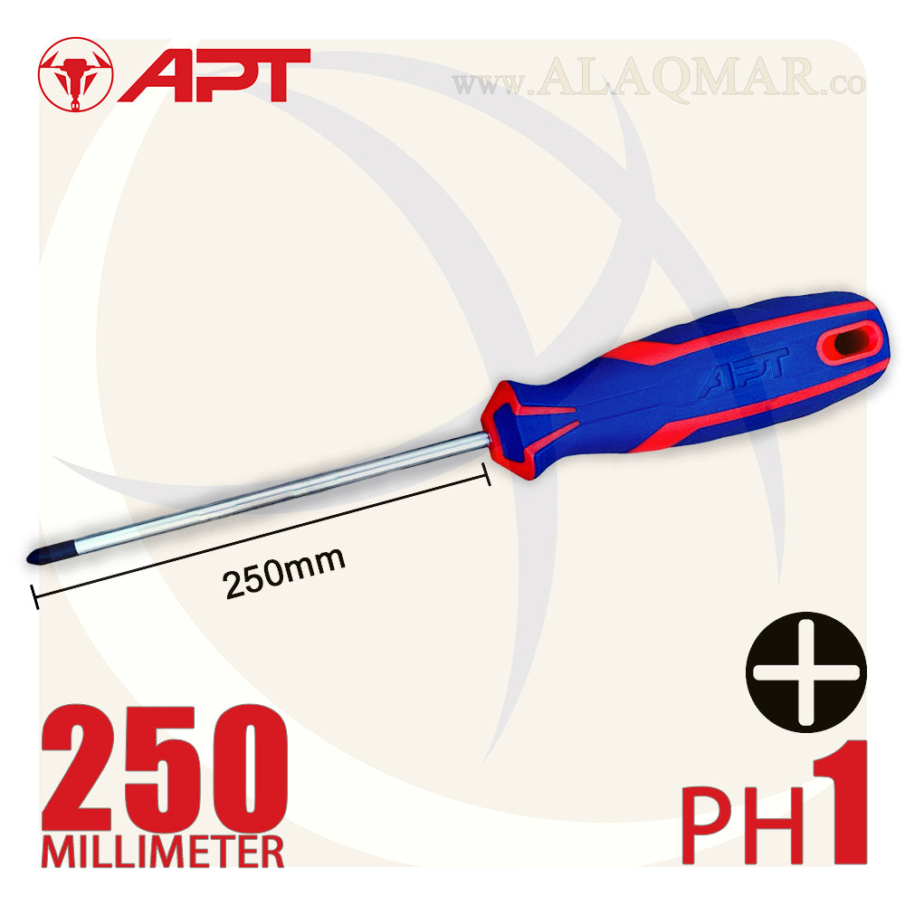 مفك صليبة PH1 طول 250ملي 2 لون AH142274 APT