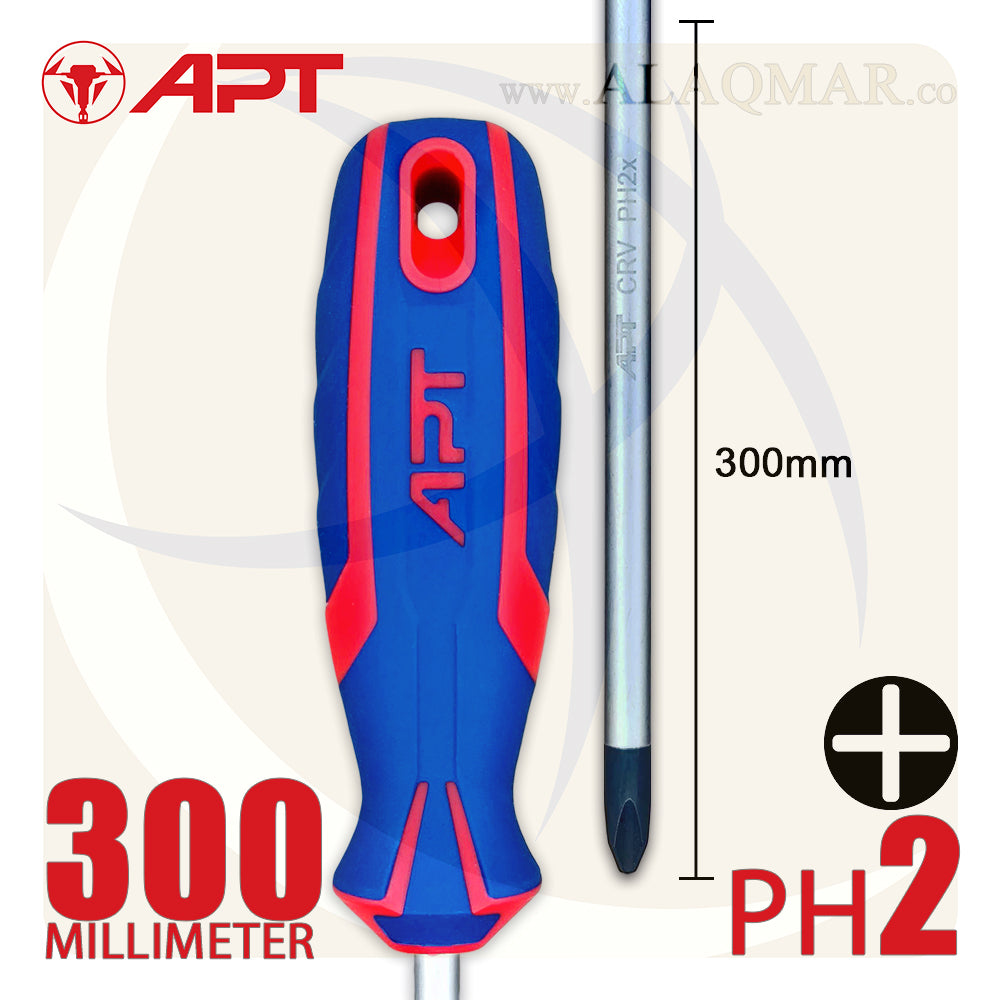مفك صليبة PH2 طول 300ملي 2 لون AH142274 APT