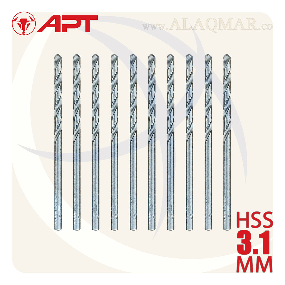 بنط حدادي ابيض 3.10ملي HSS 9640000310 APT