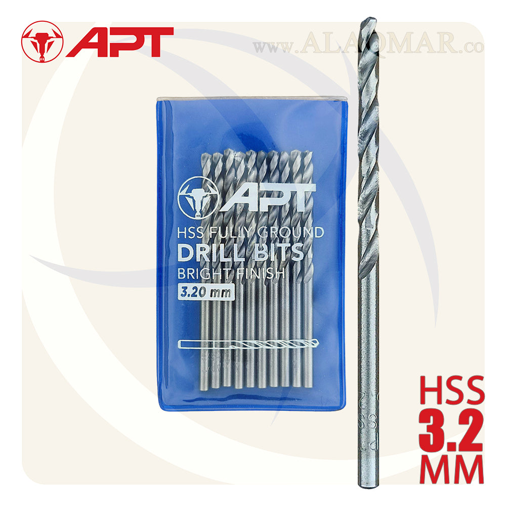 بنط حدادي ابيض 3.20ملي HSS 9640000320 APT