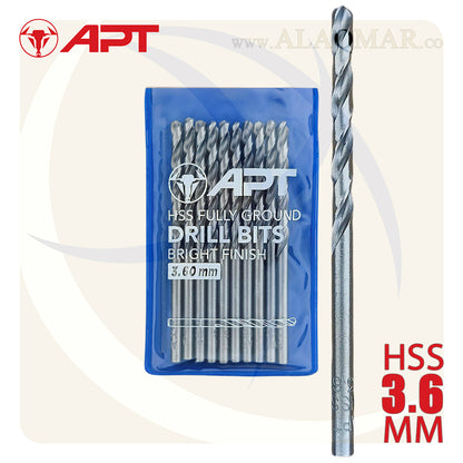 بنط حدادي ابيض 3.60ملي HSS 9640000360 APT