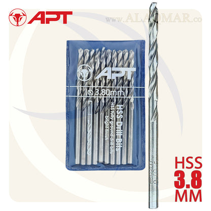 بنط حدادي ابيض 3.80ملي HSS 9640000380 APT