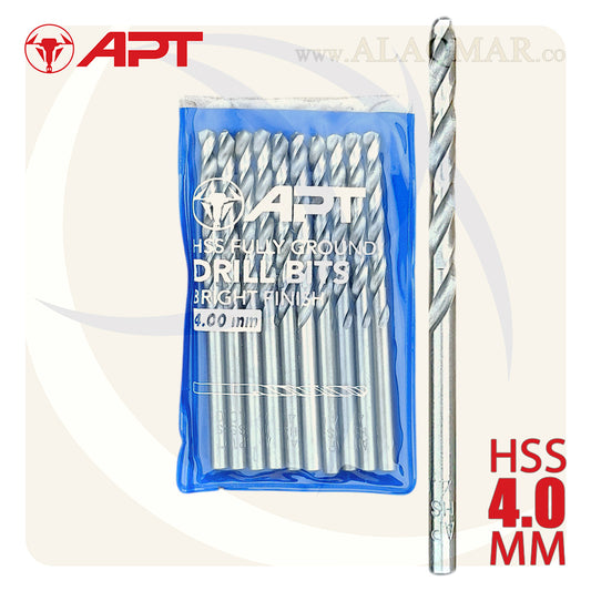 بنط حدادي ابيض 4.00ملي HSS 9640000400 APT