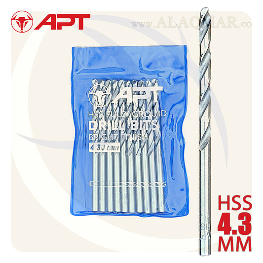 بنط حدادي ابيض 4.30ملي HSS 9640000430 APT