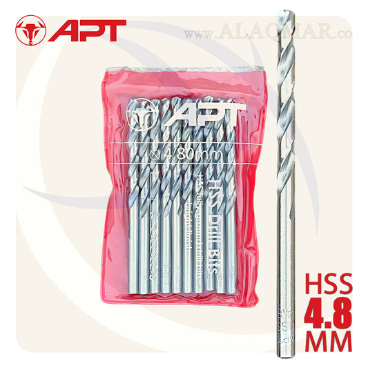بنط حدادي ابيض 4.80ملي HSS 9640000480 APT