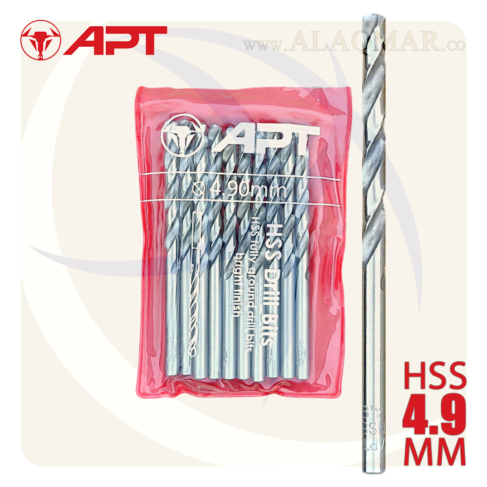 بنط حدادي ابيض 4.90ملي HSS 9640000490 APT