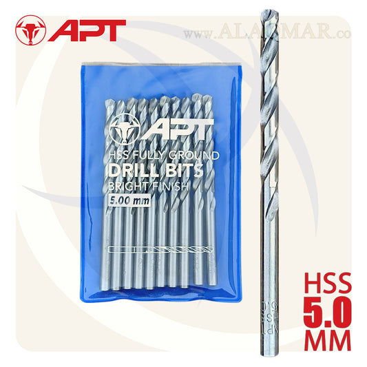بنط حدادي ابيض 5.00ملي HSS 9640000500 APT