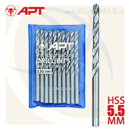 بنط حدادي ابيض 5.50ملي HSS 9640000550 APT