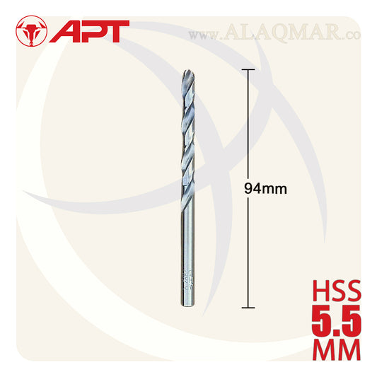 بنط حدادي ابيض 5.50ملي HSS 9640000550 APT
