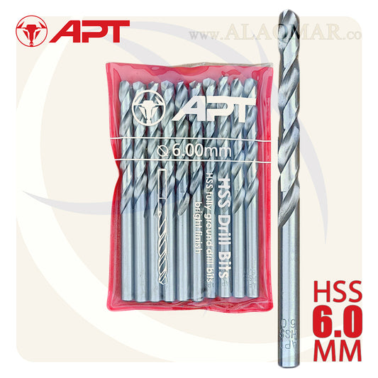 بنط حدادي ابيض 6.00ملي HSS 9640000600 APT