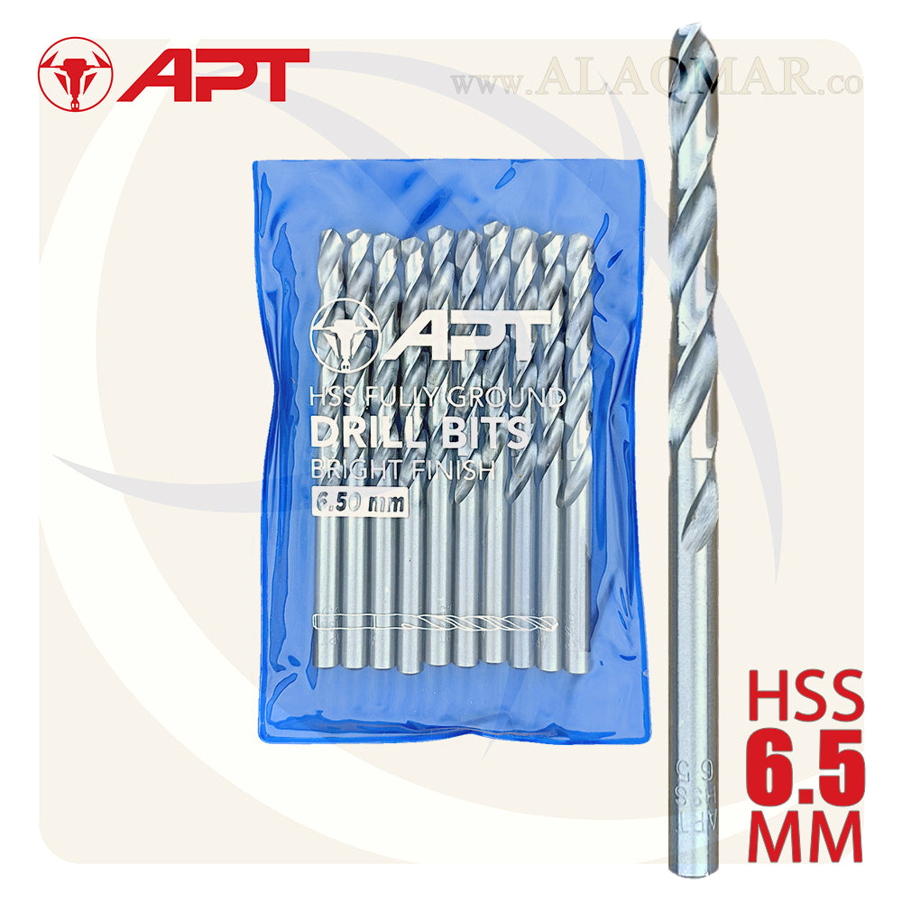 بنط حدادي ابيض 6.50ملي HSS 9640000650 APT