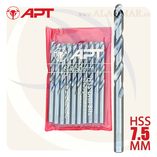 بنط حدادي ابيض 7.50ملي HSS 9640000750 APT