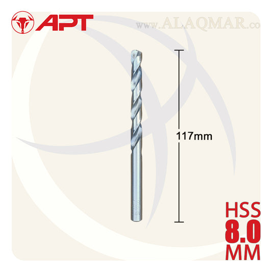 بنط حدادي ابيض 8.00ملي HSS 9640000800 APT