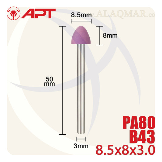 حجر جلخ باكس 3ملي PA80 شكل مدبب 8.5*8 B43 DW772043 APT