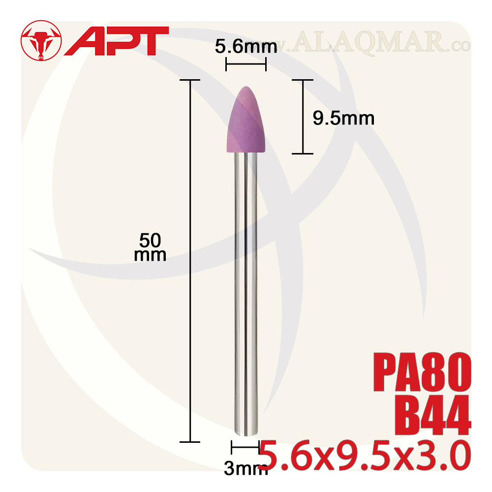 حجر جلخ باكس 3ملي PA80 شكل مدبب 5.6*9.5 B44 DW772044 APT