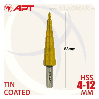 بنط مدرجة هرمي حدادي 4-12ملي HSS APT