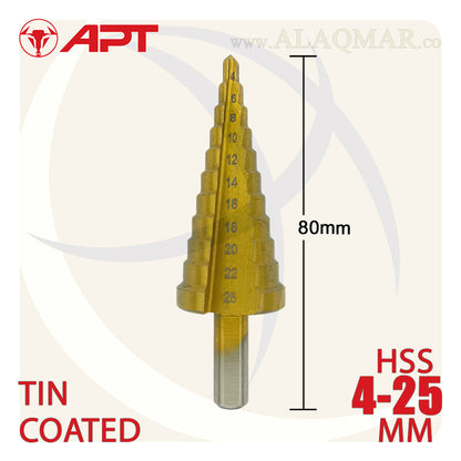 بنط مدرجة هرمي حدادي 4-25ملي HSS APT