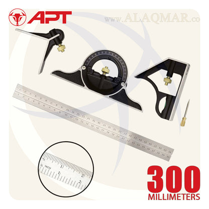 زاوية كومبنيشن متحركة مدرجة و ميزان و منقلة 12بوصة 300ملي DLW-A300 APT