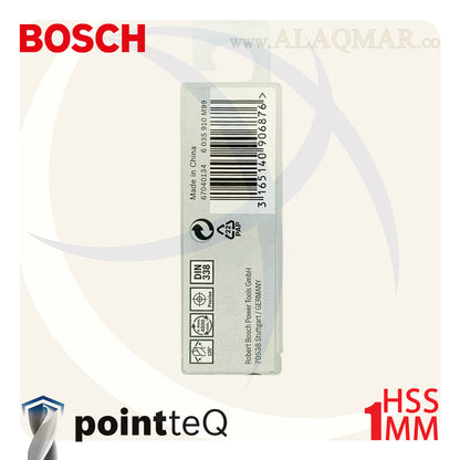 بنط حدادي ابيض 1.00ملي (10قطع) HSS PointTeQ 2608577178 BOSCH