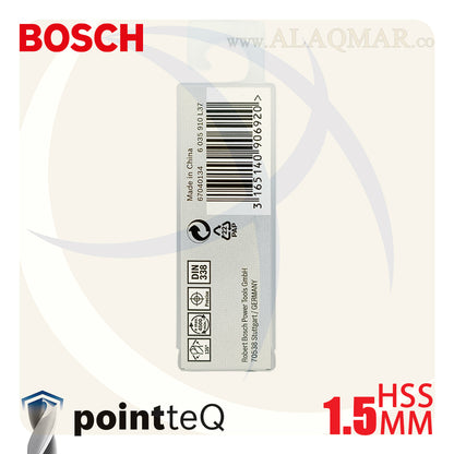 بنط حدادي ابيض 1.50ملي (10قطع) HSS PointTeQ 2608577183 BOSCH