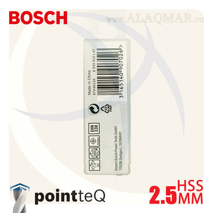 بنط حدادي ابيض 2.50ملي (10قطع) HSS PointTeQ 2608577193 BOSCH