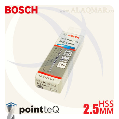 بنط حدادي ابيض 2.50ملي (10قطع) HSS PointTeQ 2608577193 BOSCH