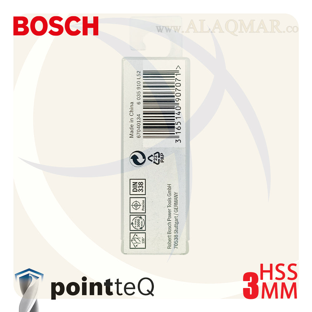 بنط حدادي ابيض 3.00ملي (10قطع) HSS PointTeQ 2608577198 BOSCH