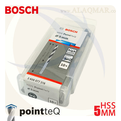 بنط حدادي ابيض 5.00ملي (10قطع) HSS PointTeQ 2608577218 BOSCH