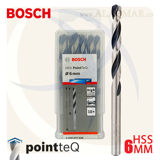 بنط حدادي ابيض 6.00ملي (10قطع) HSS PointTeQ 2608577228 BOSCH