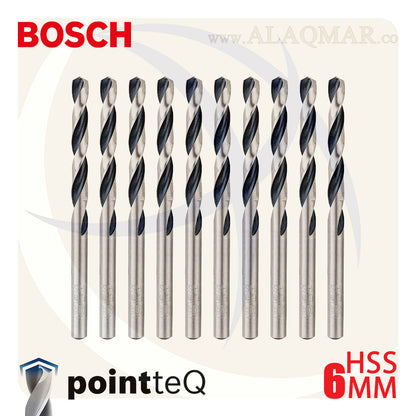 بنط حدادي ابيض 6.00ملي (10قطع) HSS PointTeQ 2608577228 BOSCH