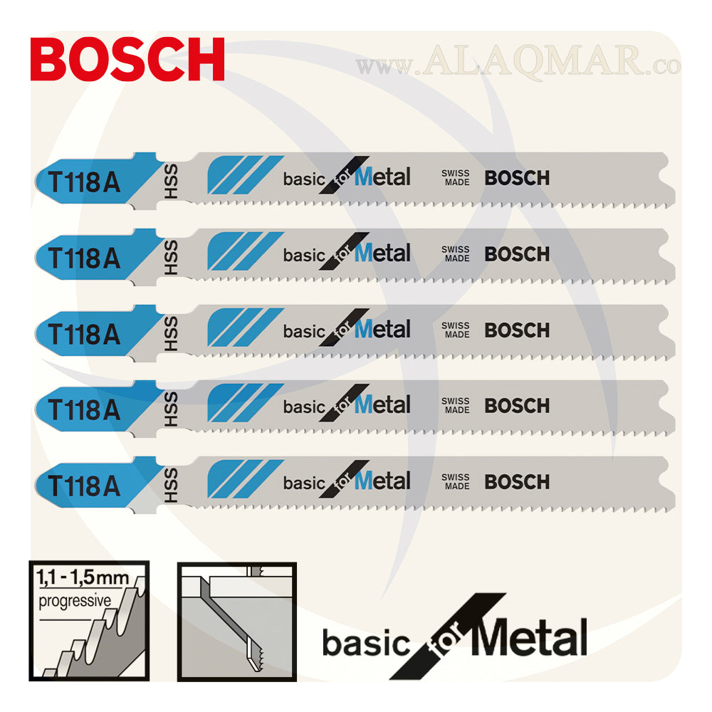شفرة منشار اركيت معادن T118A 5قطع 2608631013 BOSCH