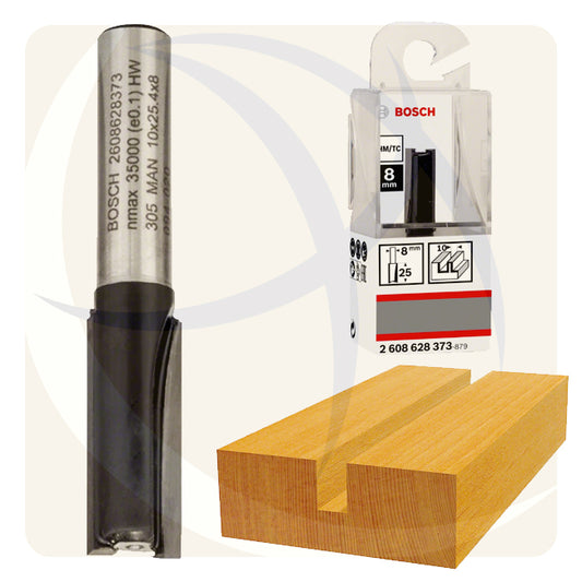 بنط راوتر 10×25.4×8ملي STRAIGHT BIT 2608628373 BOSCH