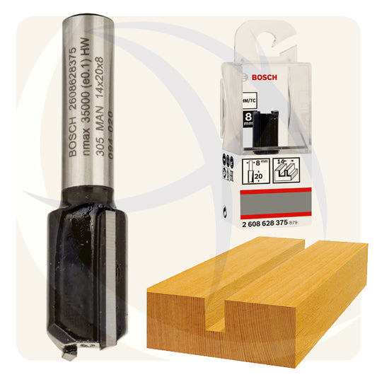 بنط راوتر 14×20×8ملي STRAIGHT BIT 2608628375 BOSCH