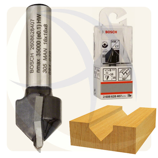 بنط راوتر 16×16×8ملي V-GROOVE 2608628407 BOSCH