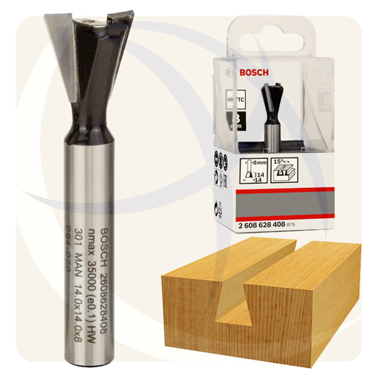 بنط راوتر 14×14×8ملي DOVETAIL BIT 2608628408 BOSCH