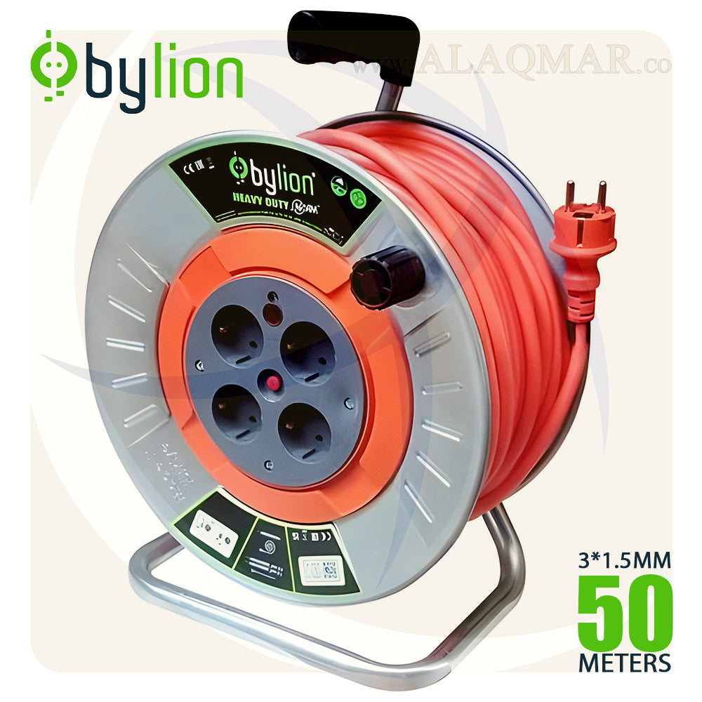 مشترك كهرباء 50متر 4عين جسم معدن 3فرده 1.5ملي MME-50315-F BYLION