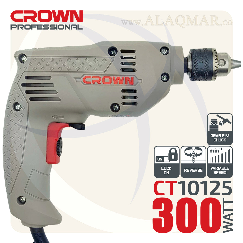 شنيور عادي ي/ش 6.5ملي 300وات CT10125 CROWN