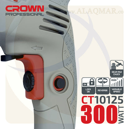 شنيور عادي ي/ش 6.5ملي 300وات CT10125 CROWN